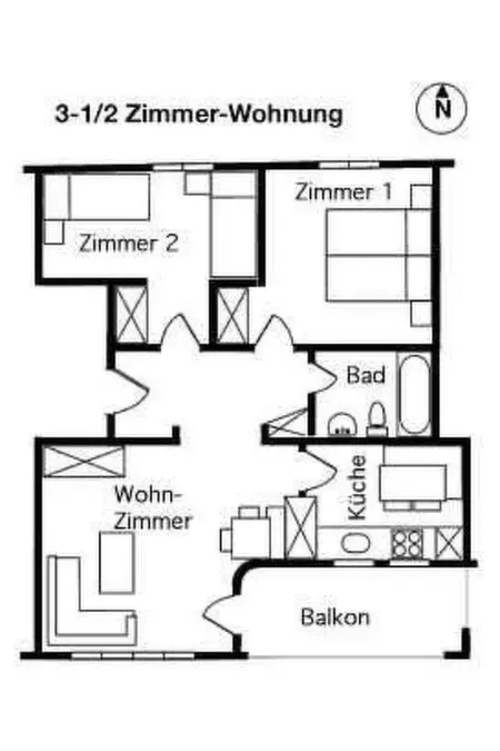 Vi 338a, (Scuol), Appartement 4 personnes à Scuol - Photo 14