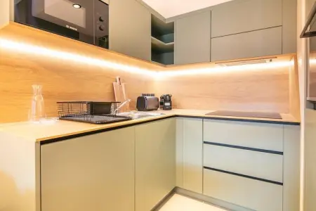 Les Hauts de Vaujany -Appartement 2 piÃ¨ces avec coin nuit 6 personnes, Séjour confortable avec alcôve de couchage - Photo 4
