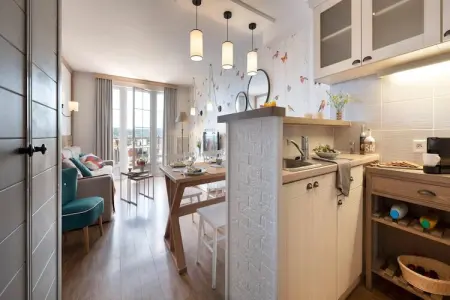 P&V Premium Résidence & Spa à Houlgate Apartment 6 people - 2 bedrooms - Duplex - Balcony, Appartement duplex à Houlgate pour 6 personnes - Photo 11