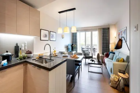 Pierre &Vacances Premium Presqu'île de La Touques Apartment 6 people - 2 bedrooms - Terrace or balcony - Duplex - Harbor buildin, Duplex à Deauville pour 6 avec terrasse - Photo 4