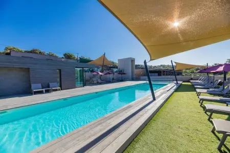 Résidence PV Les Terrasses d'Arsella House - 6 people - 3 bedrooms - Air conditioned - 7m private swimming pool - Garden, Havre de paix en Corse avec jardin - Photo 4