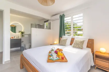 Bas de villa chaleureuse avec piscine privée, Maison 6 personnes à Le Carbet - Photo 11