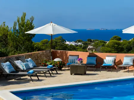 Maison ibizienne, vue mer imprenable - 8 pers., Villa 8 personnes à Sant Josep de sa Talaia - Photo 8