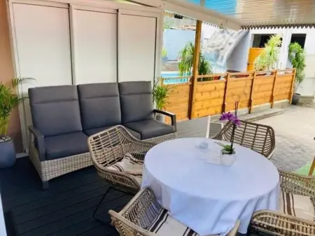Maison avec piscine privée, parking, clim - 4 pers. - Photo 13