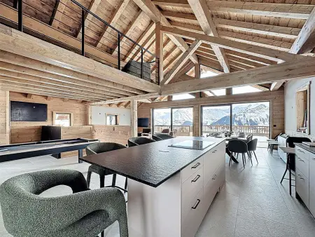 Chalet ski aux pieds vue panoramique - 14 pers., Chalet 14 personnes à La Toussuire - Photo 5