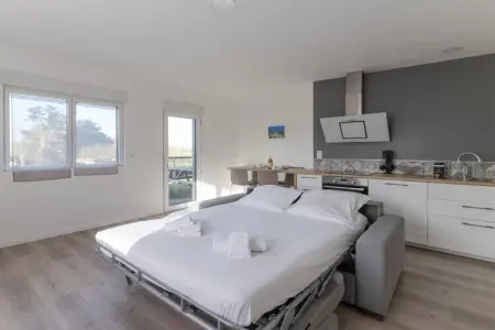 ROSCAROC ENEZ AR BEG, Appartement Ploudalmézeau près de la plage de Treompan - Photo 12