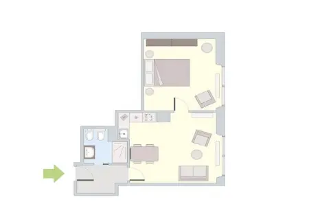 MILAN-BERGONZOLI-BLUES, Appartement moderne climatisé - 1 chambre/4 pièces - Milano Centrale - Photo 16
