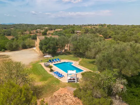 Villa en pierre avec piscine - Calme, Villa 8 personnes à Es Llombards - Photo 10