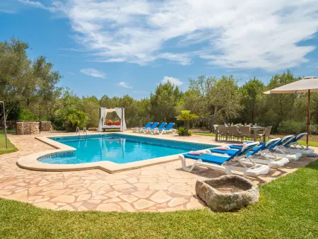 Villa en pierre avec piscine - Calme, Villa 8 personnes à Es Llombards - Photo 16