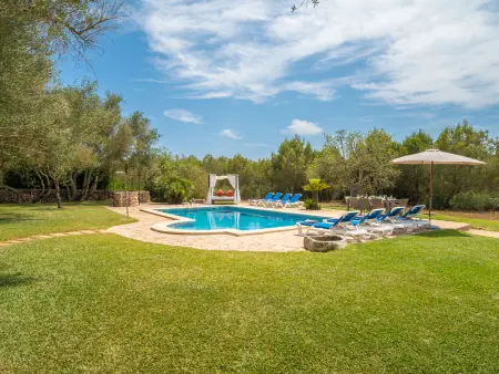 Villa en pierre avec piscine - Calme, Villa 8 personnes à Es Llombards - Photo 24
