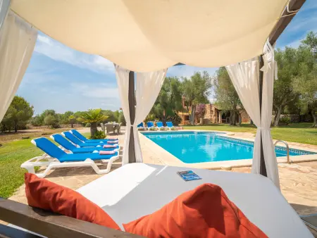 Villa en pierre avec piscine - Calme, Villa 8 personnes à Es Llombards - Photo 29