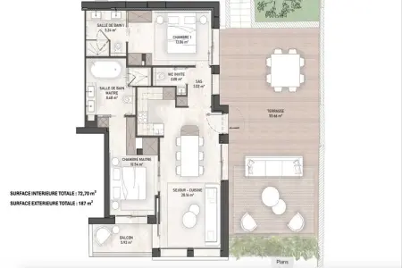SS-12-LECLERC-2, Appartement exceptionnel avec terrasse et vue sur mer - Photo 90
