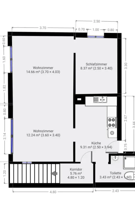 Chalet Bifigen Appartement/Fewo, Dusche, WC 2.5-Zimmerwohnung - Photo 29