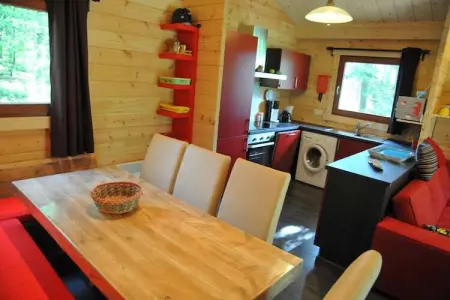 Village de Vacances Oignies 4, Chalet moderne en bois avec poêle à bois, en forêt - Photo 11