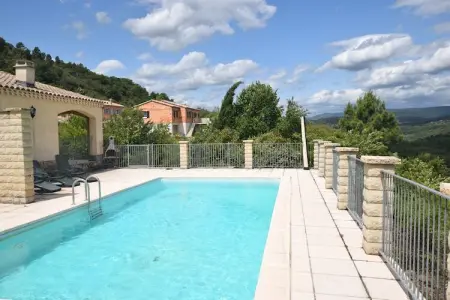 Villa Chassagnes, Maison de vacances tranquille aux Vans, Ardèche avec piscine - Photo 36