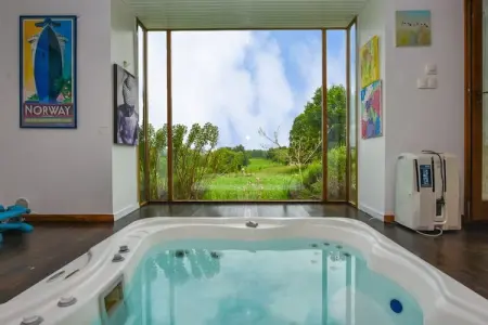 Le domaine d'Hypolite, Belle demeure en pierre avec jacuzzi, sauna et piscine dans le Cantal. - Photo 4