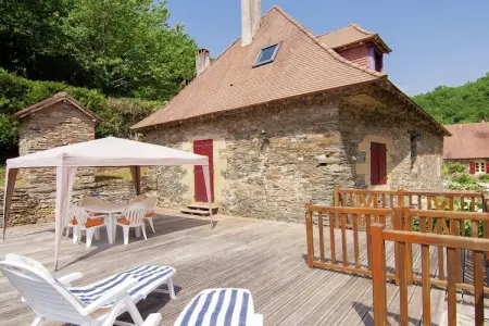 Moulin du Bouc, Maison de vacances près rivière avec piscine (12x6) Saint-Médard-d'Excideuil - Photo 30