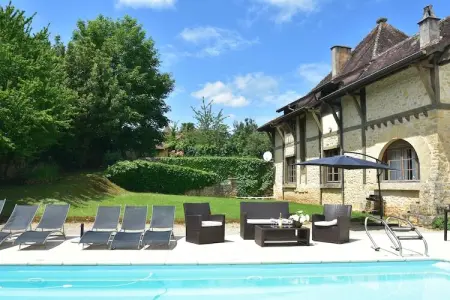 Demeure de charme Belves, Spacieuse demeure avec piscine à Belvès - Photo 15