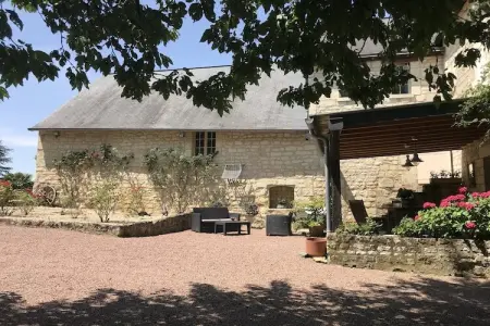 Maison de vacances Cinais, Ancienne maison de douane avec grand jardin et piscine privée. 4 km de Chinon - Photo 15