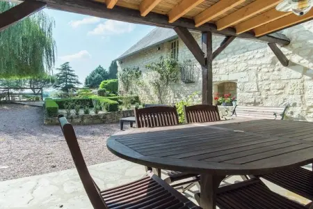 Maison de vacances Cinais, Ancienne maison de douane avec grand jardin et piscine privée. 4 km de Chinon - Photo 30