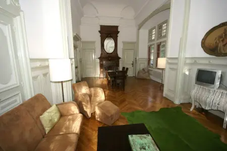 Salon du Jardin, Château confortable avec piscine à Serrières-en-Chautagne - Photo 9