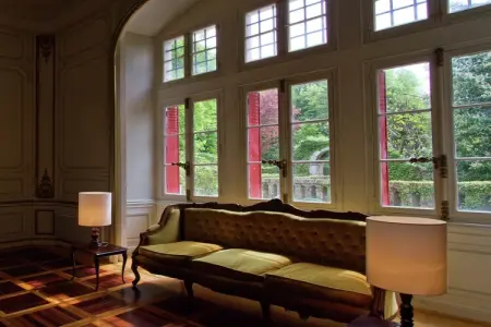 Grand Salon, Château confortable avec piscine à Serrières-en-Chautagne - Photo 16