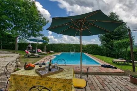 Villa Faggio, Grande villa avec piscine privée à Amandola - Photo 35