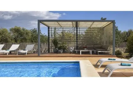 Casa Caleu, Maison de campagne de construction récente un style minimaliste, piscine privée - Photo 3