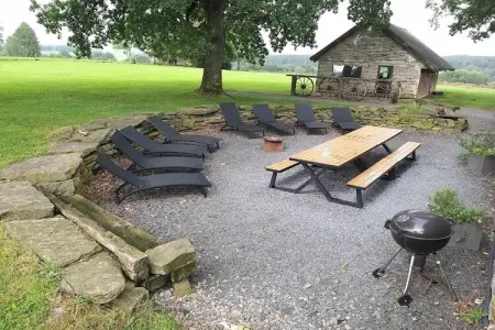 Les Trois Chênes, Magnifique maison de vacances très spacieuse avec sauna et vue sur la campagne - Photo 49