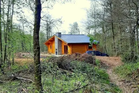 Village de Vacances Oignies 6, Chalet moderne en bois avec cuisinière, situé en forêt - Photo 4