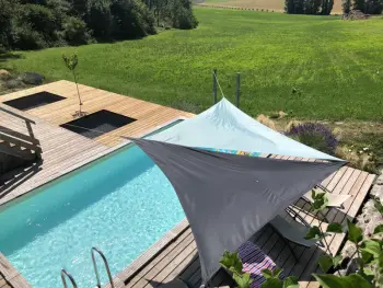 Gite in Montagrier,Maison en bois avec piscine privée chauffée, terrasse et jardin - Ideal famille et nature FR-1-616-96 N°839386