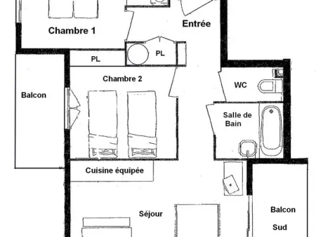 Location Appartement 3 pièces, 2 SDB, 6-7 pers. avec Parking à Bisanne 1500 - Photo 3