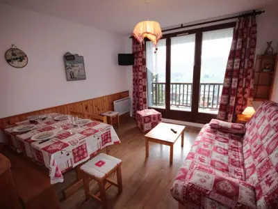 Appartement à Les Saisies, Confortable T2 avec balcon plein sud, animaux acceptés - L880256