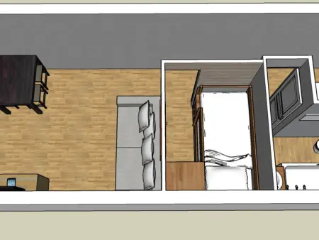 Studio cabine rénové avec balcon, vue Mont-Blanc, pour 4 pers. à Aime 2000 - Photo 6