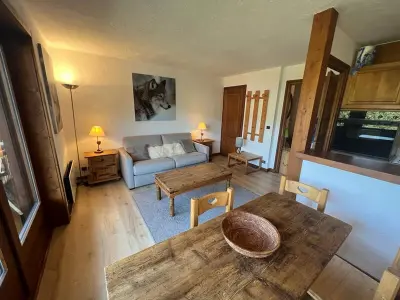 Appartement à Megève, Studio 4 pers - Balcon - Proximité pistes et golf - TV - Garage - Animaux OK - Tennis en été - L880674