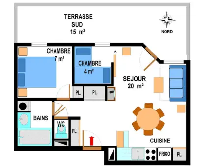 Appartement spacieux pour 6 personnes avec terrasse au pied des pistes, parking et WIFI inclus - Photo 5