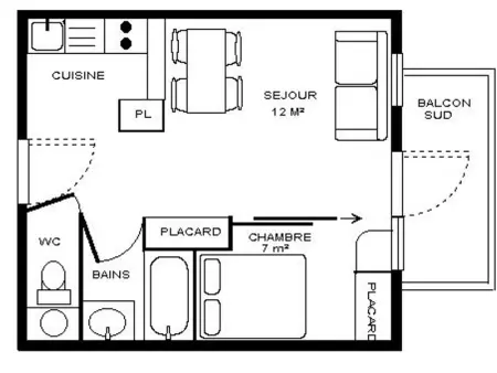 Appartement cosy 4 pers au pied des pistes avec wifi, balcon et casier à ski - Photo 5
