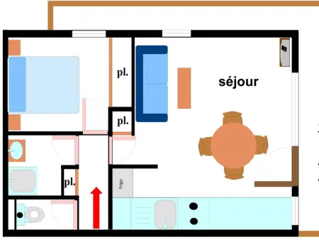 Appartement rénové 4 pers, terrasse, au pied des pistes à Val-Cenis - Photo 5