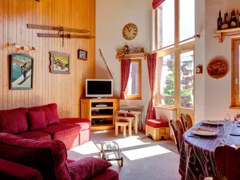 Appartement à La Tania,Duplex lumineux au cœur de la station, skis aux pieds, proche commerces et piscine d'été. FR-1-513-24 N°881366