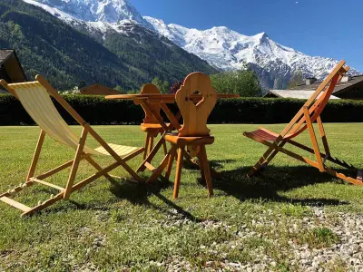 Appartement à Chamonix Mont Blanc, Appartement de 65m² pour 6 pers, terrasse, parking, animaux admis - L881487