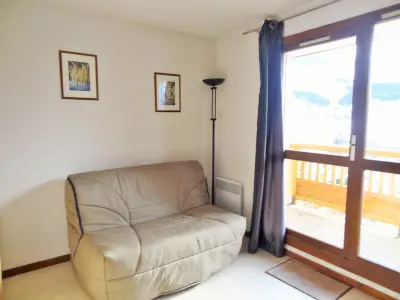 Appartement à Les Deux Alpes, Studio lumineux 4 personnes avec balcon, parking et casier à ski - L964523