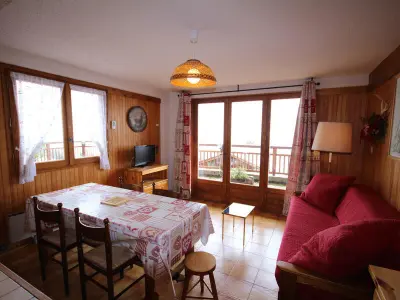 Appartement à Hauteluce, Les Saisies - Appartement 2 pièces cabine, 7 pers, terrasse, casier à skis, garage, plein sud - L881543