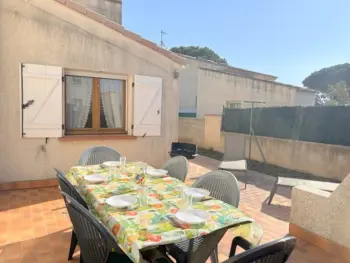 Casa a Le Barcarès,Maison T4 proche plage, 6-8 pers, terrasse, BBQ, parking, animaux ok FR-1-529-51 N°831041