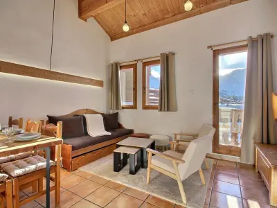 Appartement à Plagne Soleil, Appartement 3 pièces au pied des pistes avec cheminée et balcon - L948750