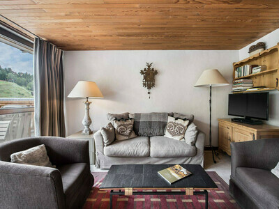 Location Appartement à Courchevel 1550,Lou Rei 408 : Séjour lumineux et confortable avec cuisine ouverte FR-1-562-4 N°881934