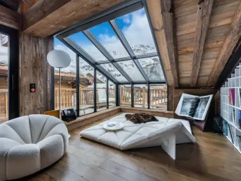 Chalet en Val d'Isère,Chalet design 5* avec piscine, hammam, cinéma et parking à Val d'Isère FR-1-567-35 N°831094