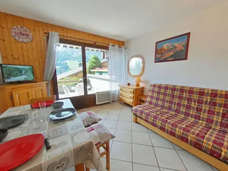 Studio ski aux pieds avec terrasse, parking et Wi-Fi - 4 couchages - Photo 0