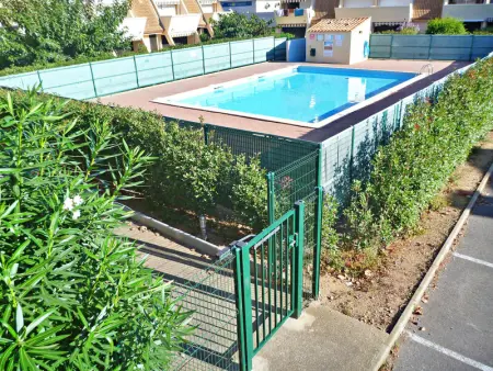 Appartement à Marseillan Plage, Studio cabine avec piscine, plage directe, terrasse et parking - Animaux acceptés - L882687