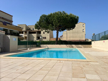 Wohnung in Marseillan Plage,Appartement Rez-de-Jardin: Piscine, Terrasse, Parking, Wi-Fi en Option FR-1-387-63 N°882689