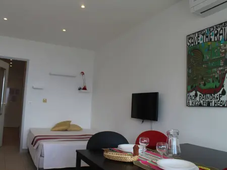 Studio moderne, 2 couchages, climatisé avec parking à Villeneuve Loubet Plage - Photo 3